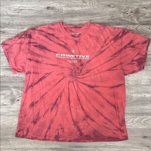 Primitive Red Tie-Dye Dragon Ball Z Logo Tee